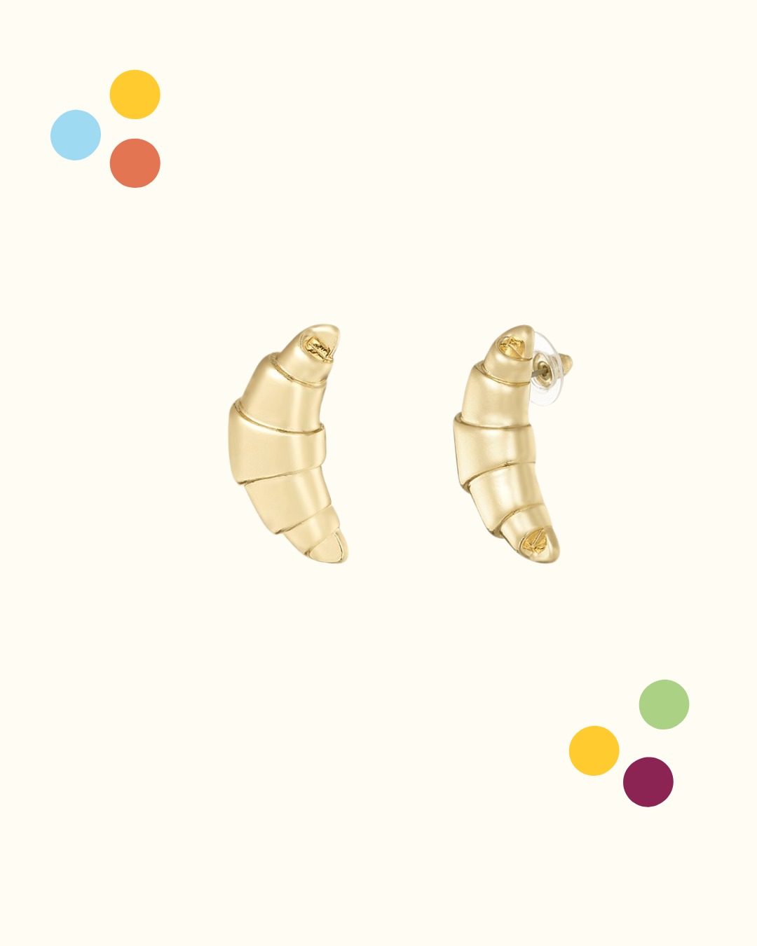 Orecchini croissant dorati