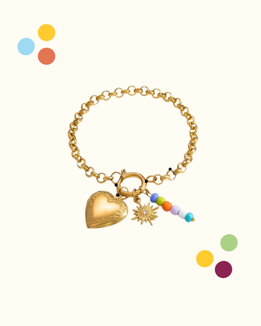 Braccialetto Sole, Cuore, colore