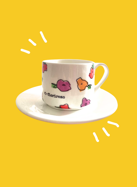 Tazza Linus con piattino - RI-FIORIREMO!