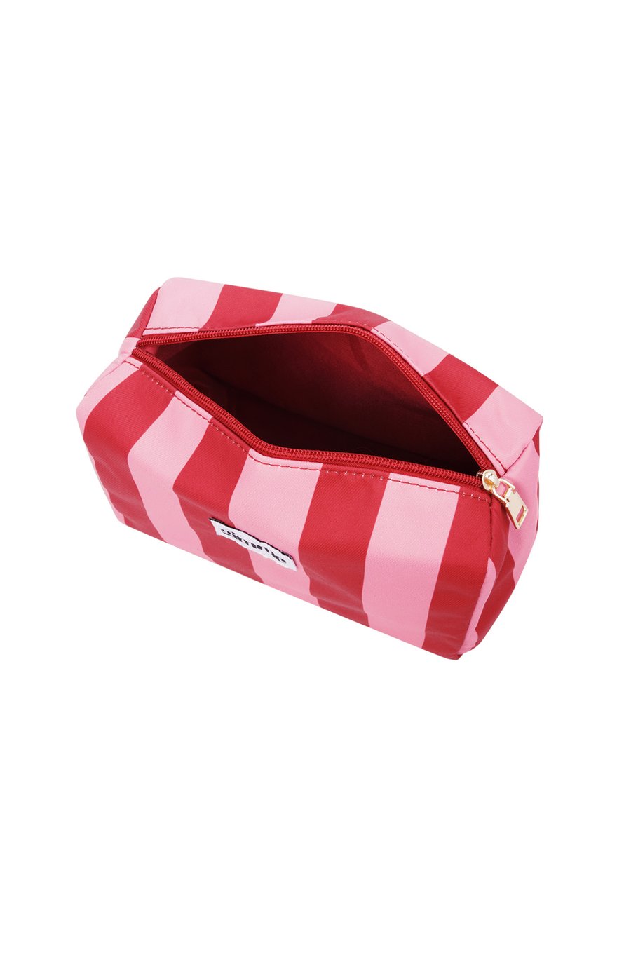 Beauty case righe rosse e rosa