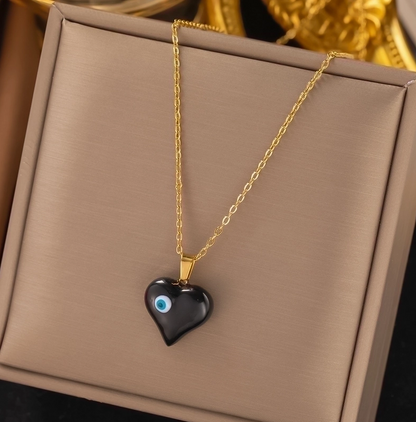 Collana cuore nero