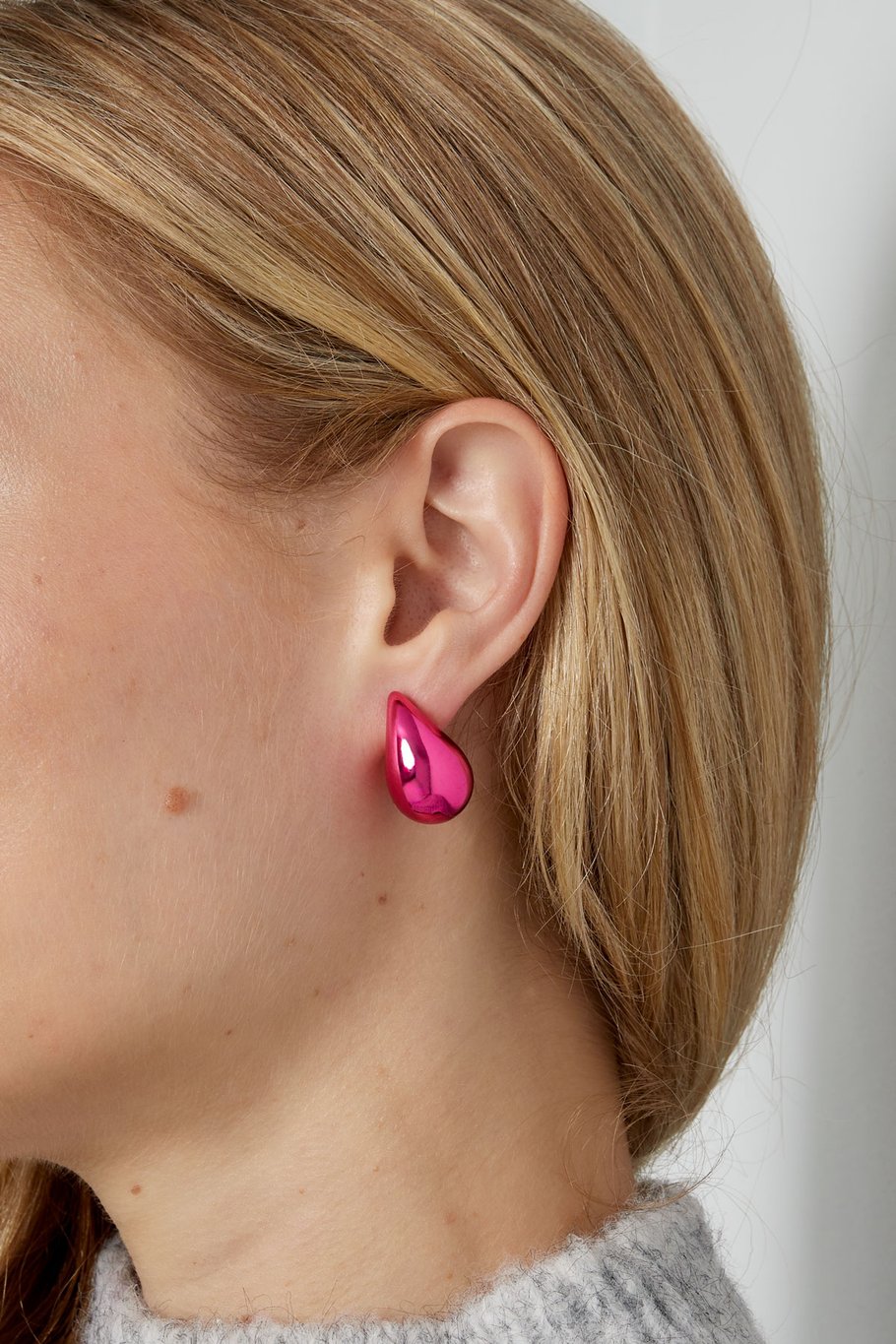 Orecchini goccia fuxia