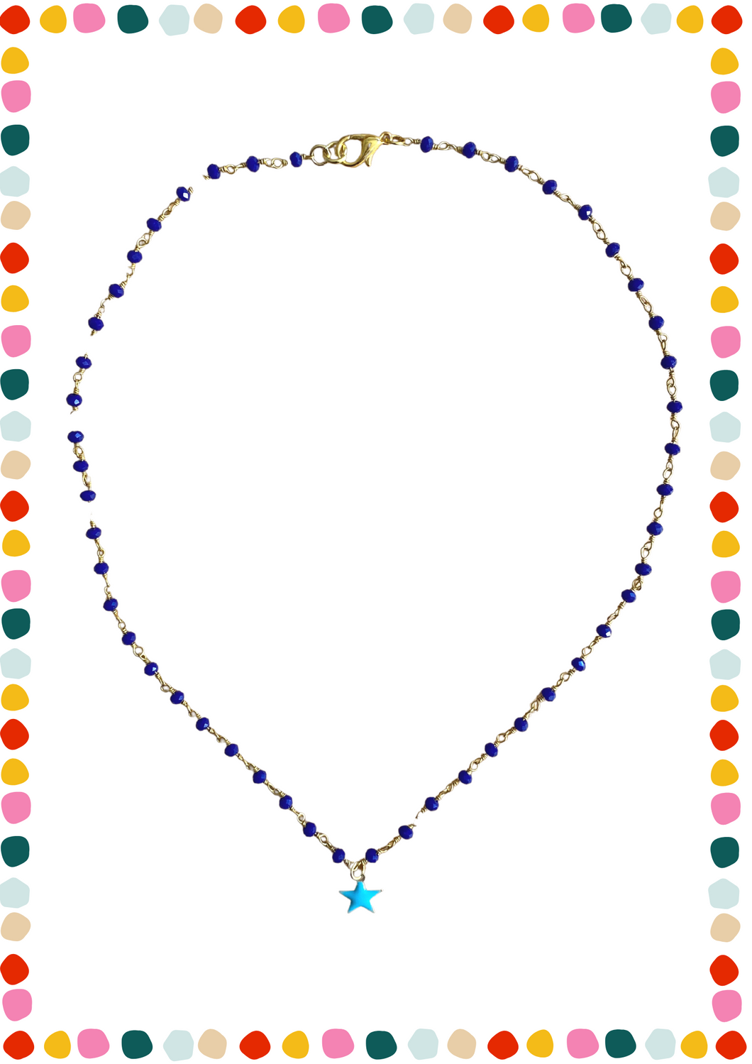 Collana rosario blu - stella azzurra