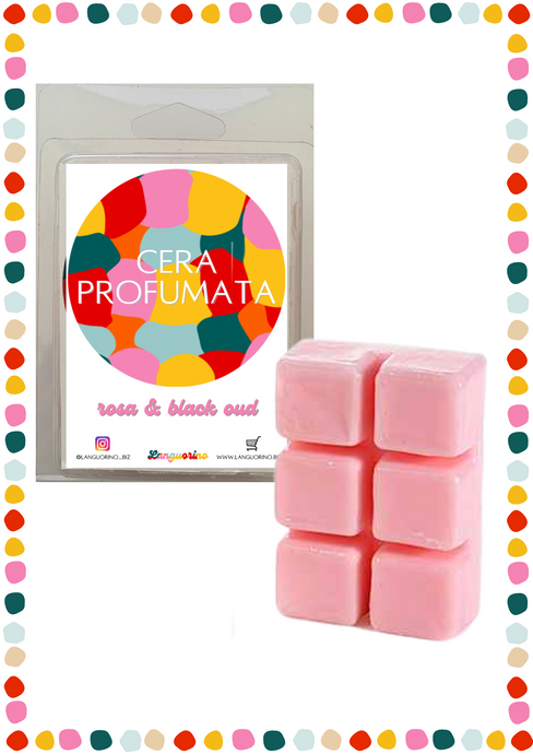 Wax tablet - pink & black oud