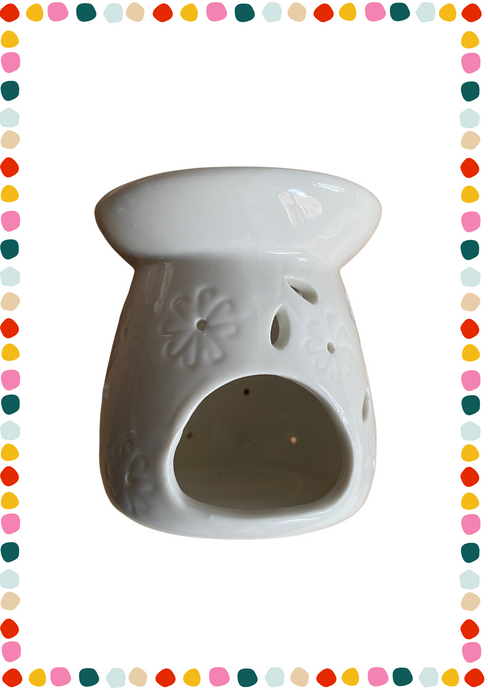 Brucia essenze in ceramica bianca