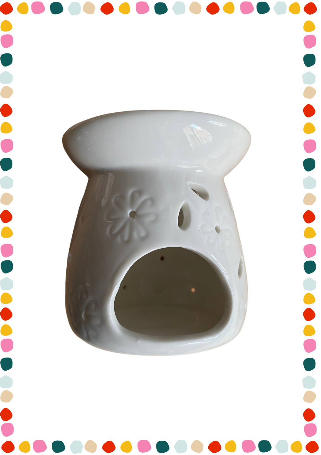 Brucia essenze in ceramica bianca